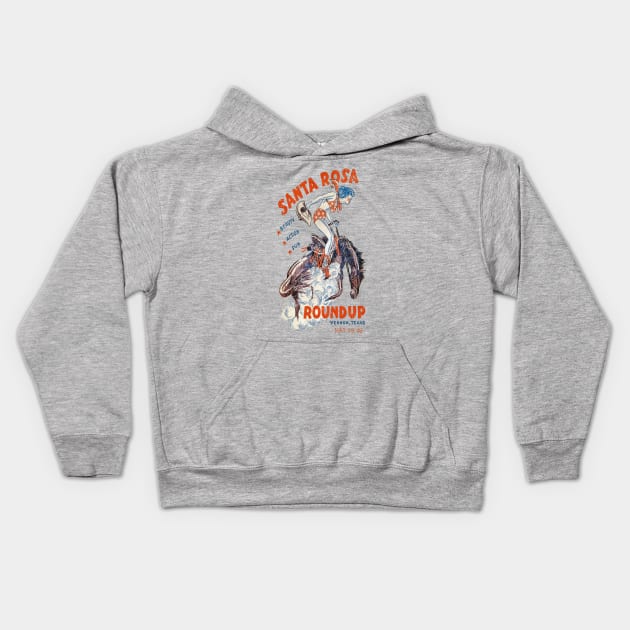 Texas Rodeo Kids Hoodie by retrorockit